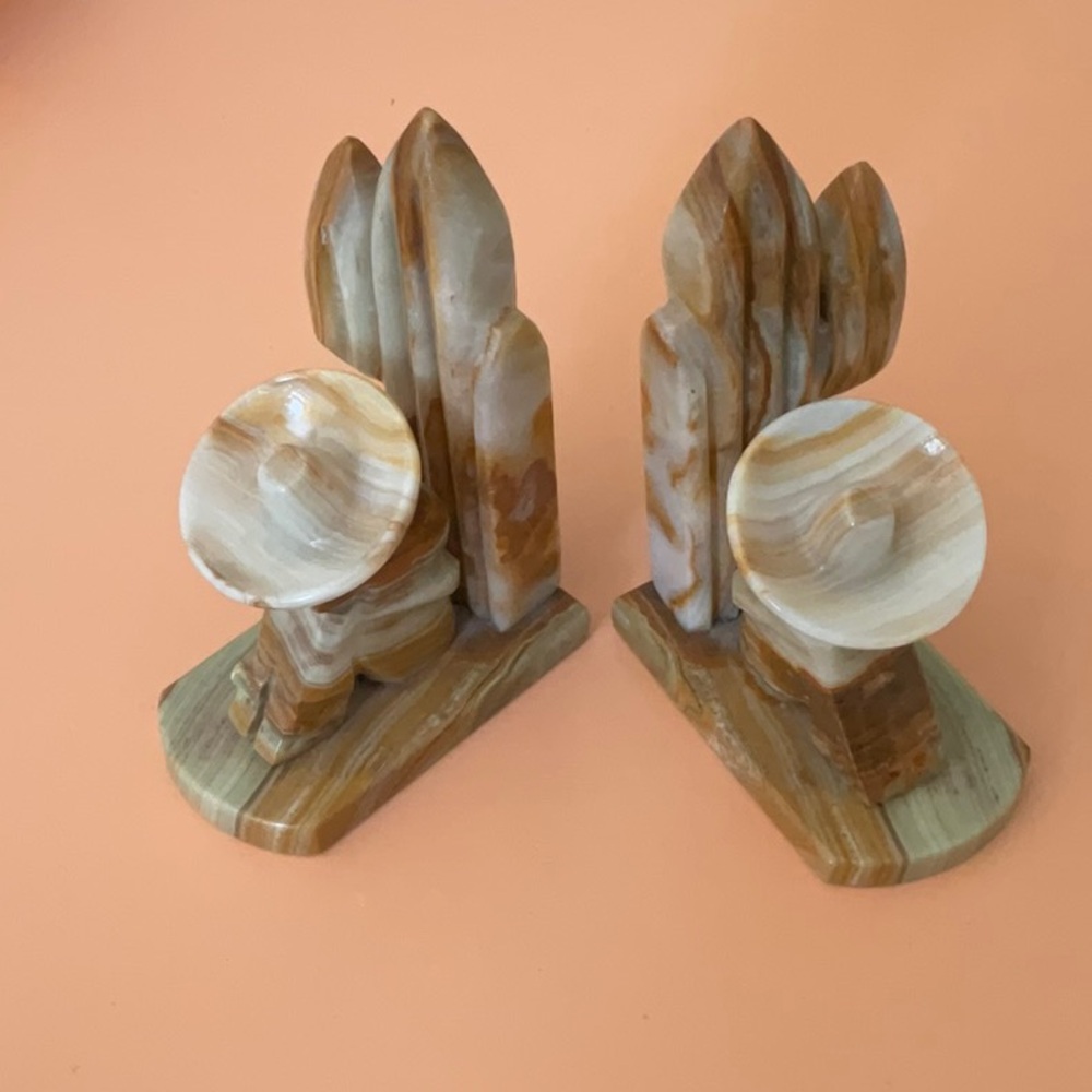 70’s Onyx Siesta bookends